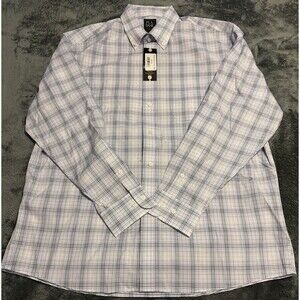 LARGE Jos. A. Bank Men's Travelers Dress Shirt Long Sleeve Button Down